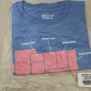 ThinkGeek Shirts & Tops - Boys Minecraft Porkchop Cut chart Light Blue shirt ThinkGeek Shirts & Tops - Boys Minecraft Porkchop Cut chart Light Blue shirt